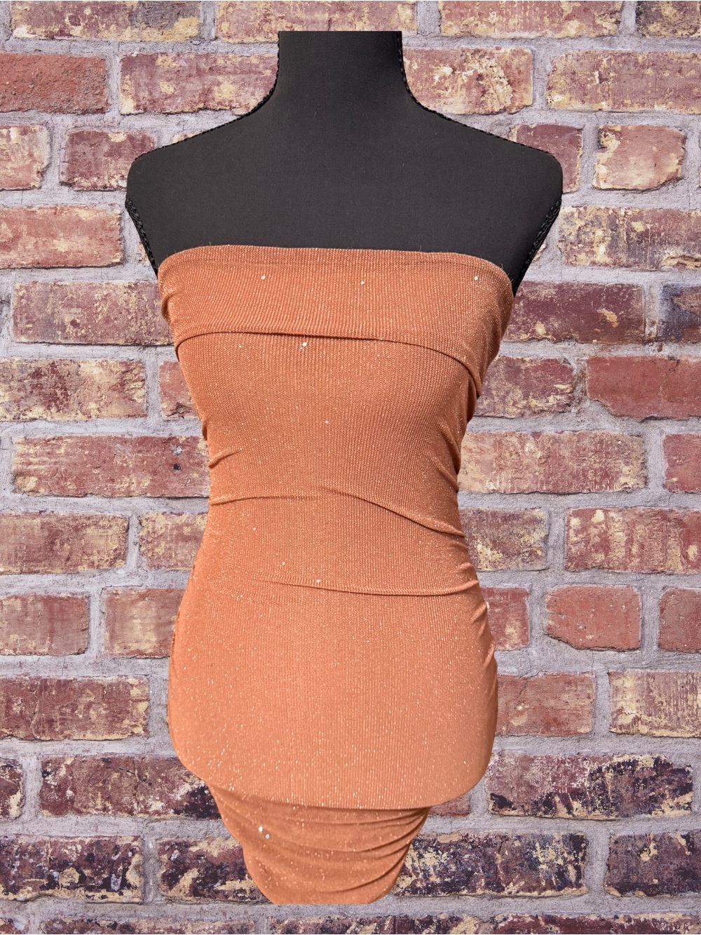 Princess Polly dress, Strapless Brown Sparkle Bodycon Dress